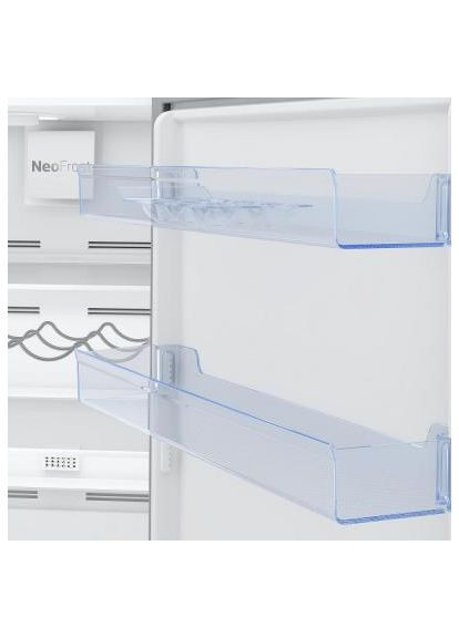 Холодильник RCNA366K30XB с нижн. мороз., 186x60x67, холод.отд.-215л, мороз.отд.-109л, 2дв., А++, NF, нерж BEKO