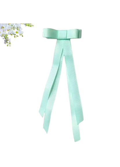 Бантик для волос детский мятный на шпильке уточке Hand Made 5х18 см Handmade (368772169)