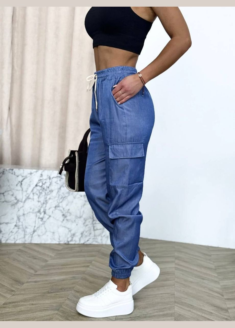 Стильные джогеры из натуральной дышащей ткани No Brand (337308712)