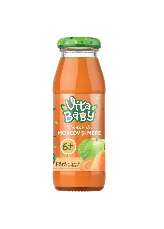 Нектар морковно-яблочный с мякотью и сахаром Vita Baby (333828307)