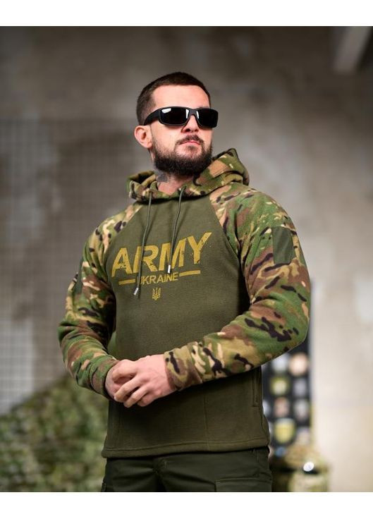 Армійська чоловіча кофта на флісі Army олива Freedom (366343023)