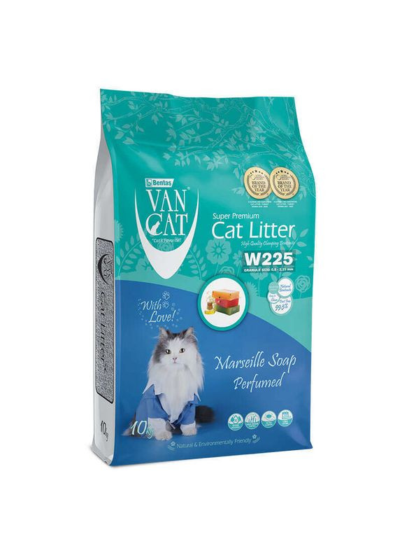 Бентонітовий наповнювач для котячого туалету з ароматом "Марсельского мила" Cat Litter Marseille Soap - 10 кг Van Cat (327366366)