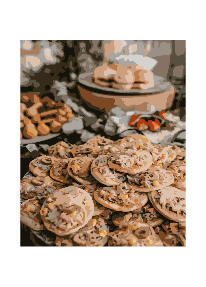 Картина по номерам для детей от 7 лет Имбирное печенье хлопковая развивающая см Strateg (362431659)