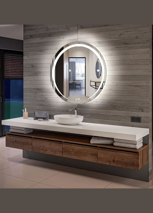 Дзеркало Vico (65 х 65) c LED-підсвічуванням та годинником ХАСТ (302810985)