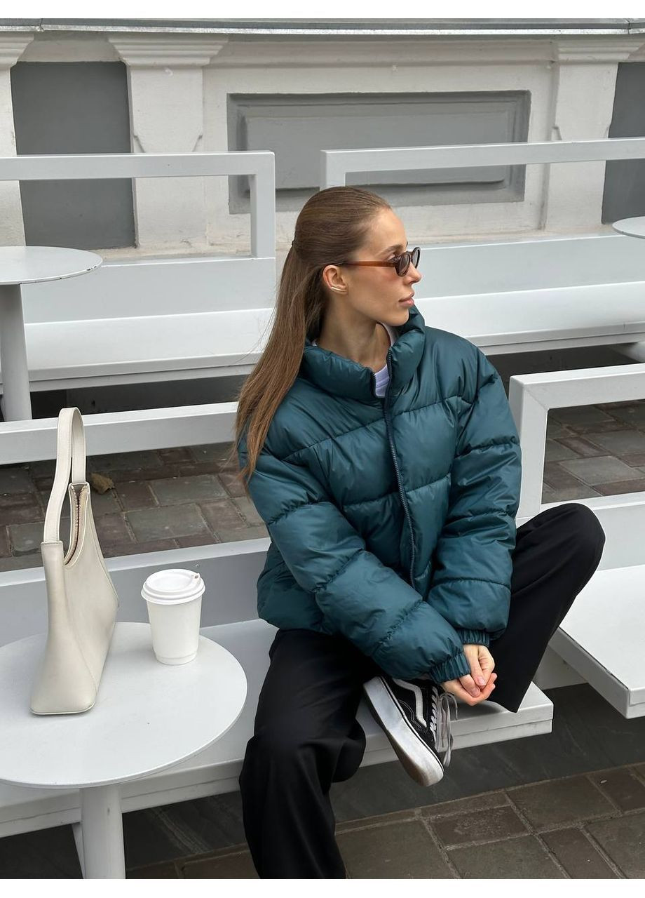 Смарагдова демісезонна куртка жіноча KaraMix
