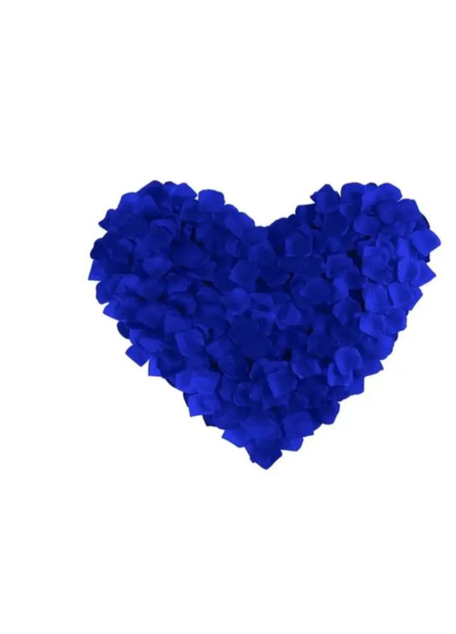 Штучні пелюстки троянд декоративні 200 штук 45 на 40 мм синій Jannet Пелюстки троянд (319339965)