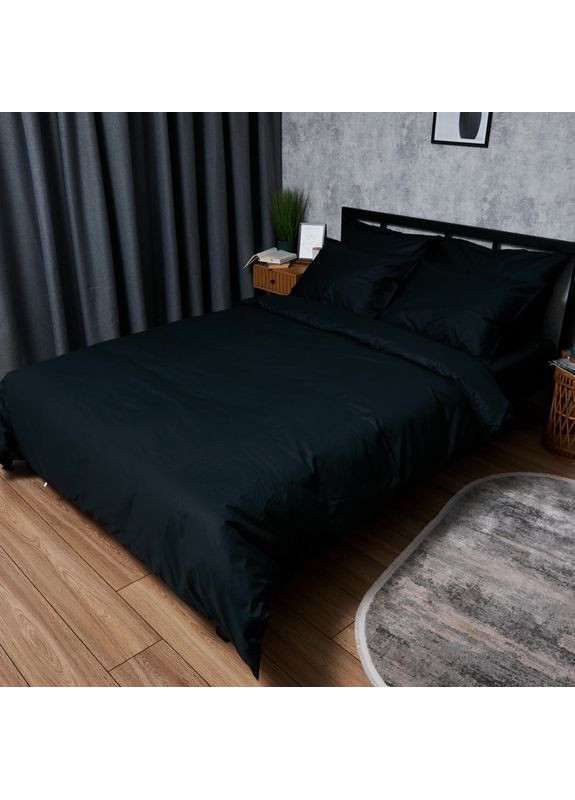 Комплект постельного белья Satin Premium «» King Size 220x240 наволочки 2х40х60 (MS-820008470) Moon&Star Black Velvet (356113597)