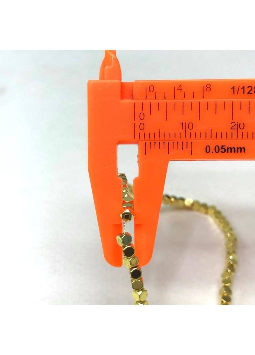 Намистини Гематит шестигранник 2,3х2,3 мм, (165 шт) - Лимонное золото Plus-plus (354798321)