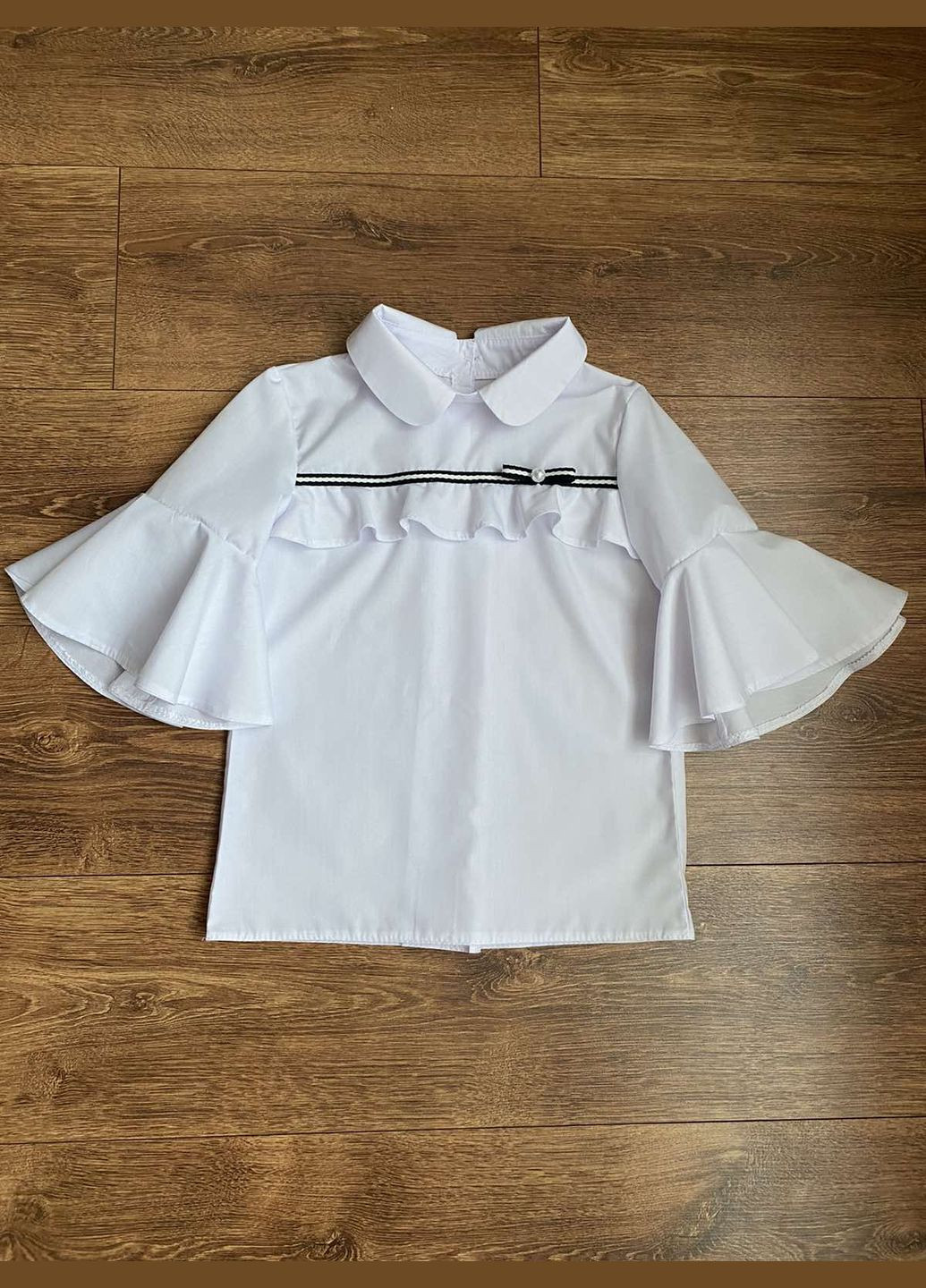 Белая блузка No Brand демисезонная