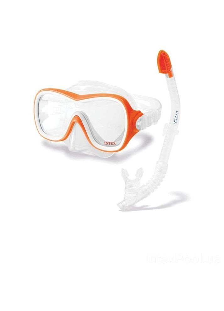 Набор маска и трубка для плавания, оранжевый Intex (292141881)