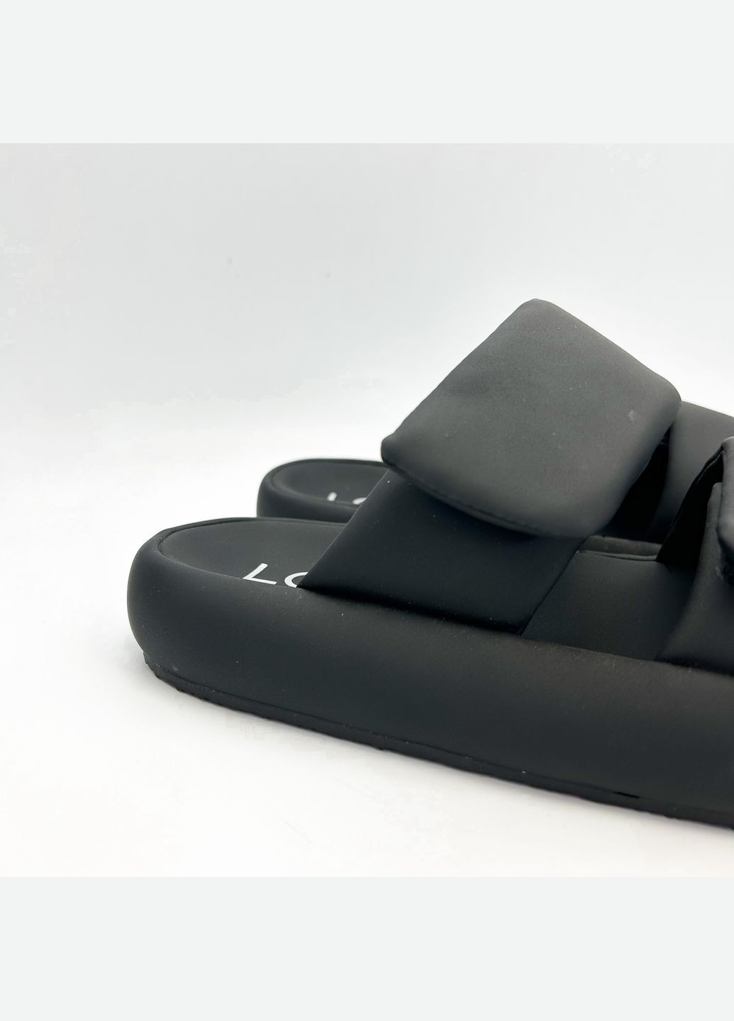 Черные шлепанцы (р) экокожа 0-1-1-183503 Lonza