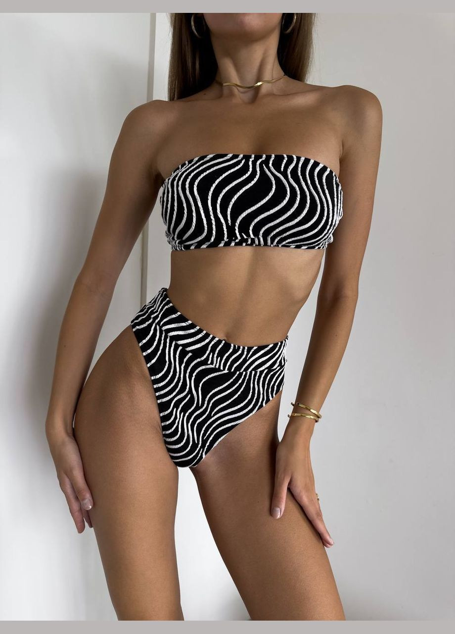 Чорний літній дуже затишний та стильний бандо роздільний, бандо Vakko