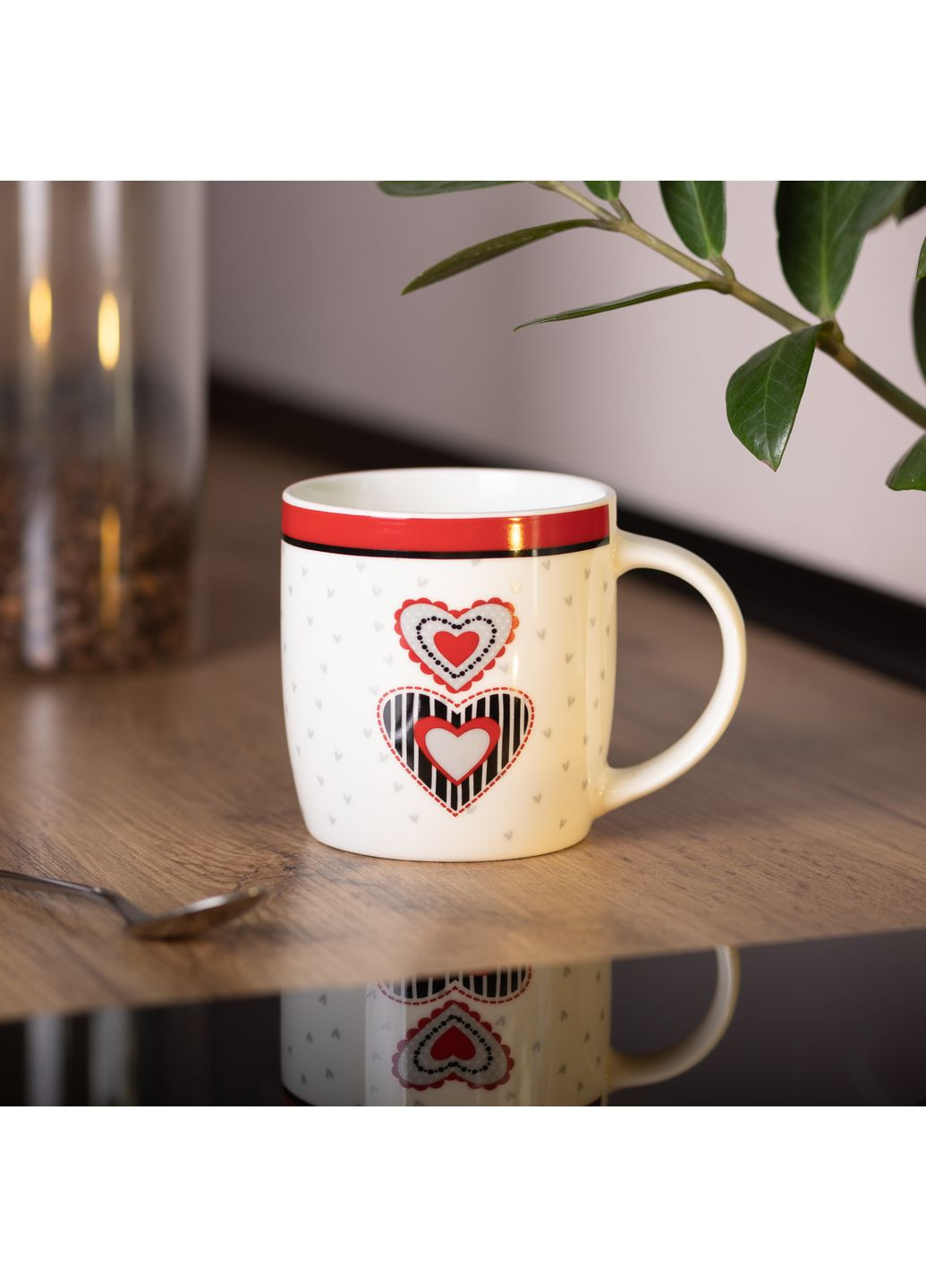 Чашка керамічна I love you 400 мл, білий RX-N240147W Liling Rongxiang Ceramic (360977577)