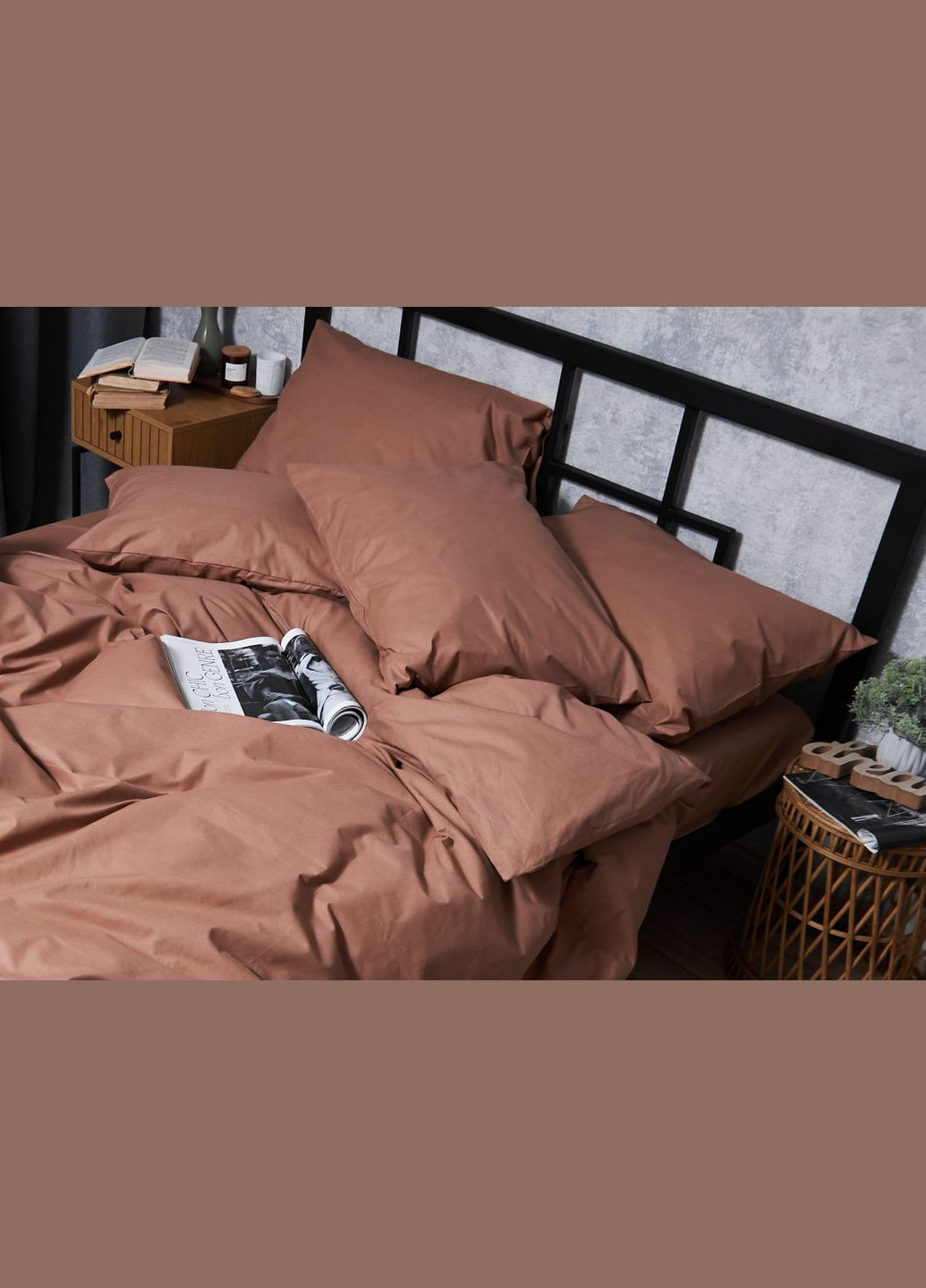 Комплект постільної білизни Бязь Gold Люкс «» Сімейні 143х210х2 наволочки 2х40х60 (MS-820004540) Moon&Star Light Brown (302973720)