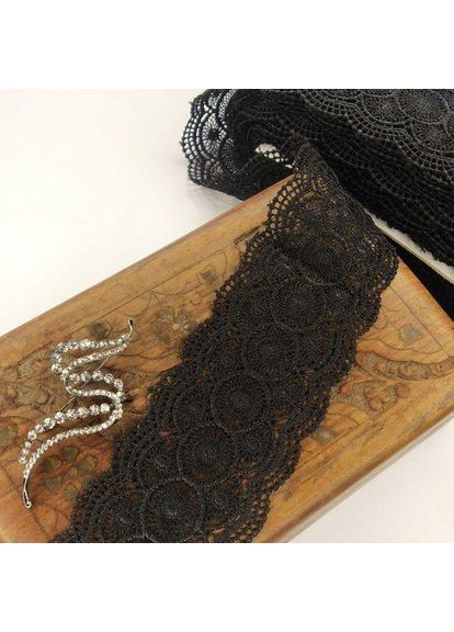 (1 метр) Кружево макраме 6 см цвет - черный (22м-Y10389-3) Plus-plus (352743994)