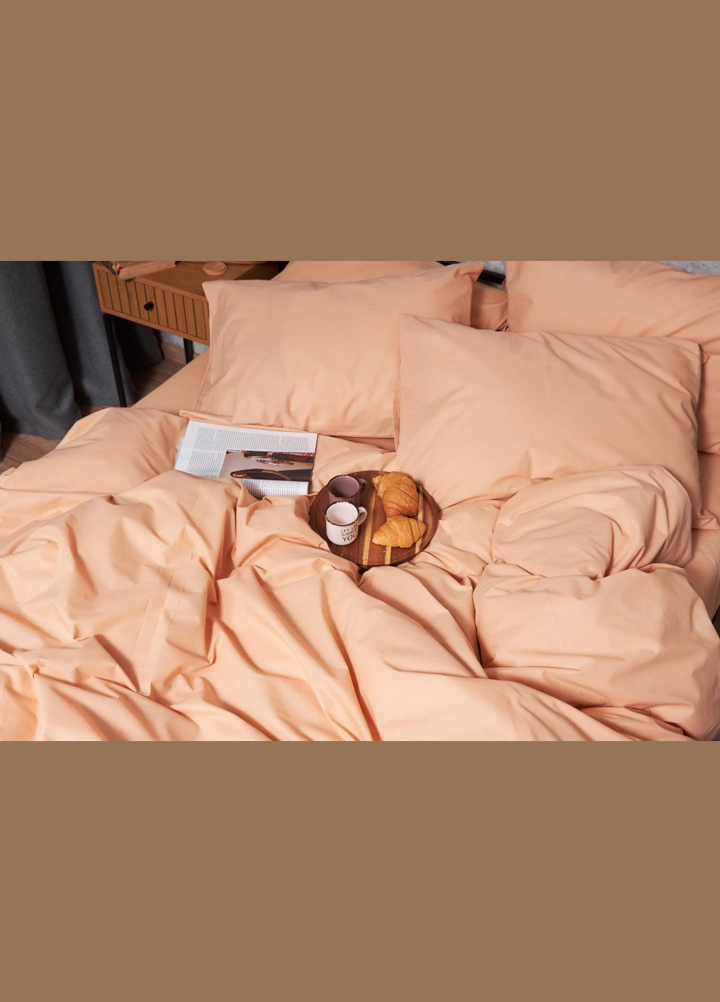 Комплект постельного белья Бязь Gold Люкс King Size 220x240 наволочки 4х70х70 (MS-820003259) Moon&Star Cream (288044293)