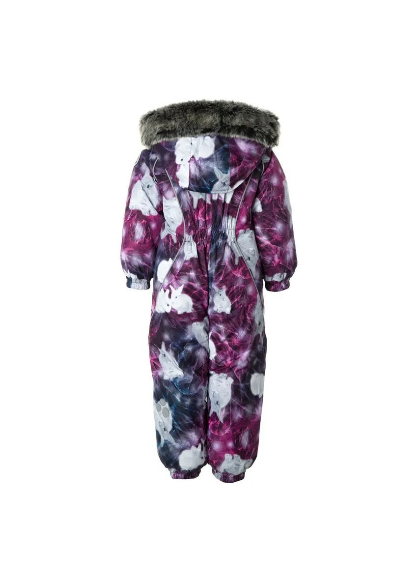 Бордовая детский зимний комбинезон orion, р.86, бордовый с принтом () Huppa 36300030-33134-086