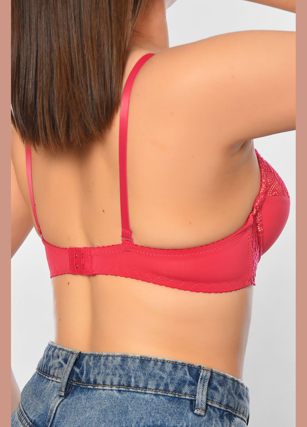 Бордовый бюстгальтер женский бордового цвета чашка в Let's Shop полиамид