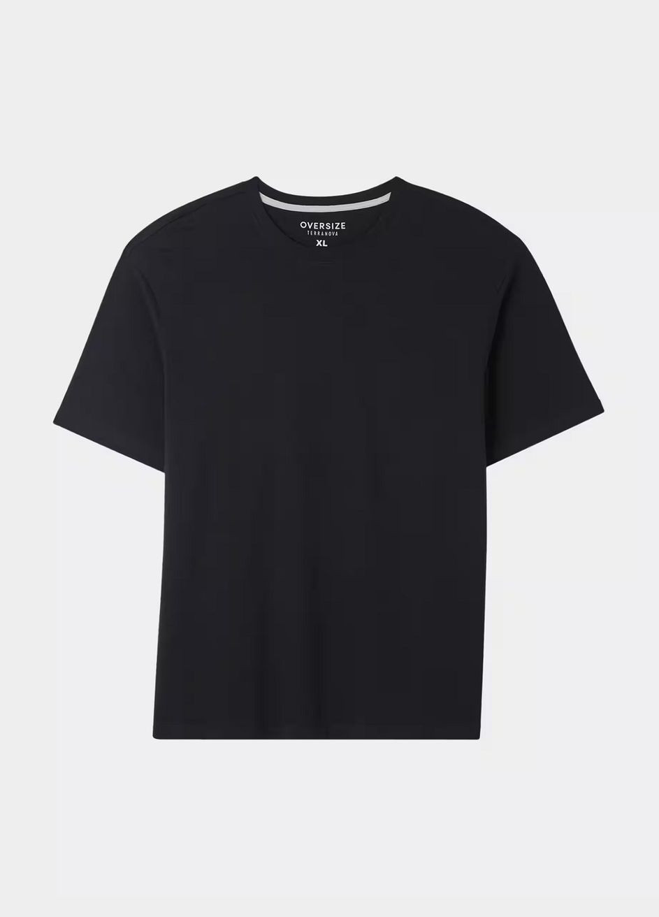Чорна футболка чол Terranova