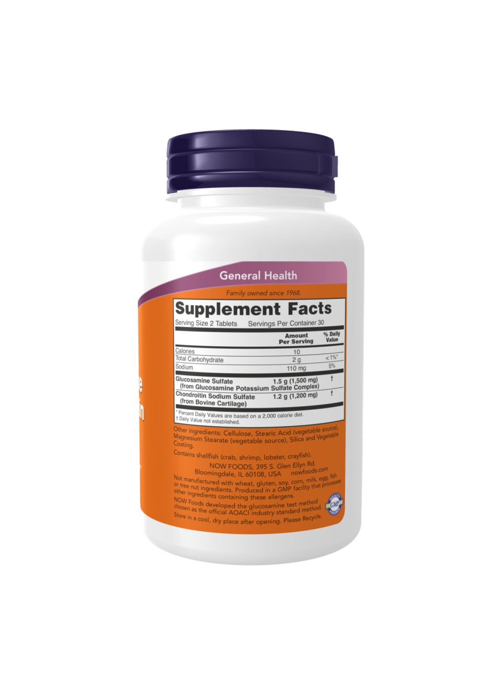 Хондропротектор Glucosamine & Chondroitin Extra Strength - 60 tabs Now Foods (322861961)