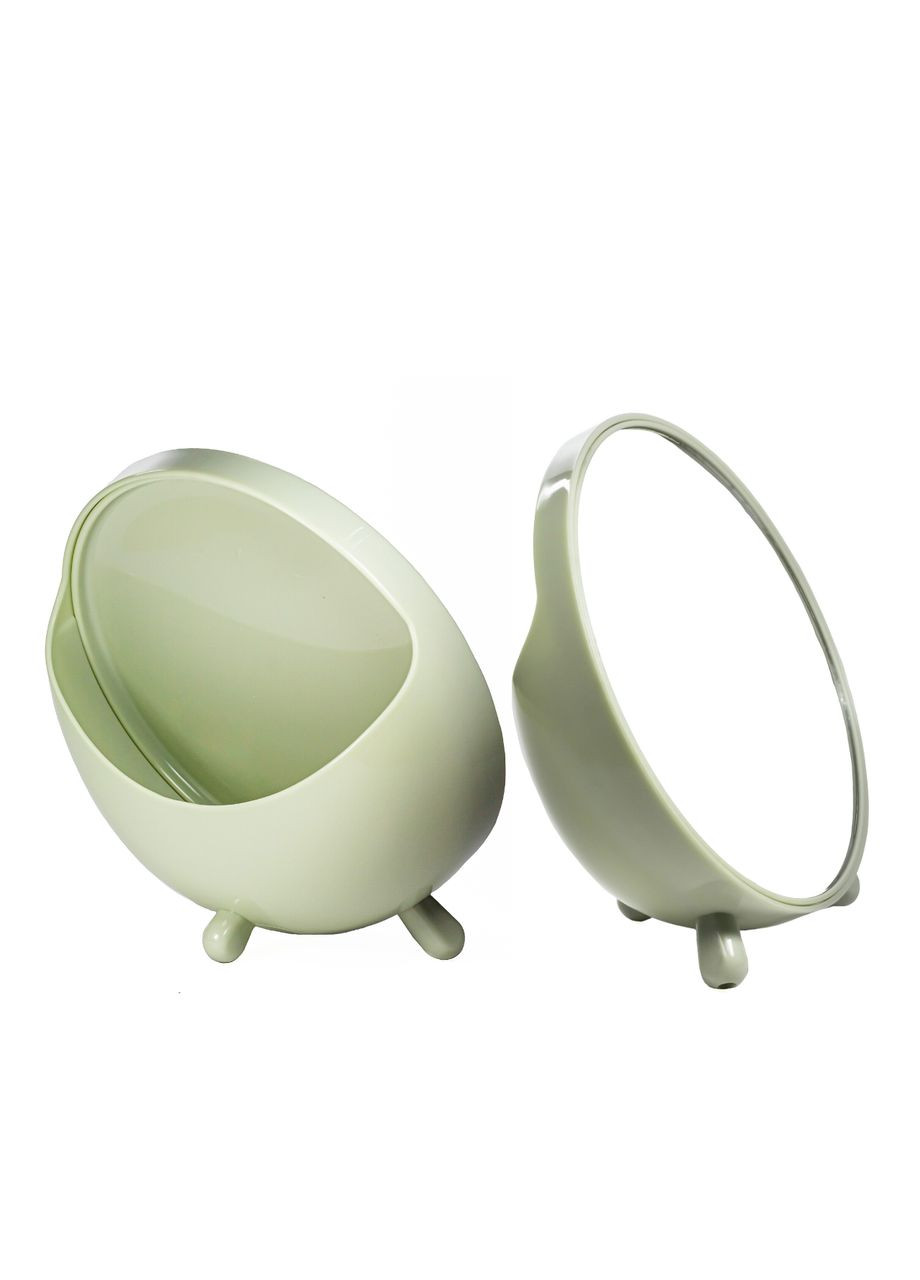 Дзеркало косметичне настільне на підставці з кишенею-органайзером 9861 Kika (335858533)