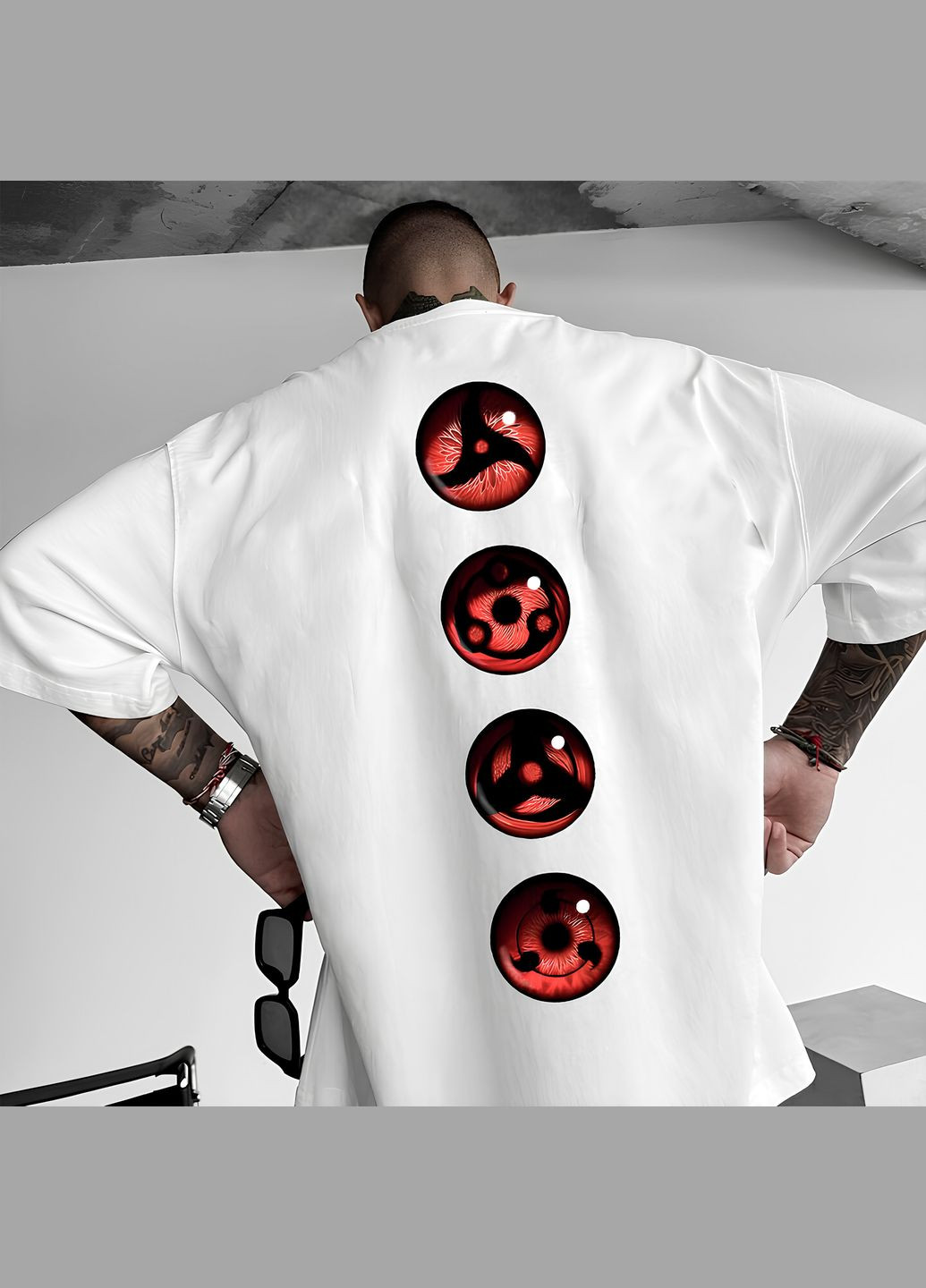 Комбінована футболка з дтф принтом оверсайз унісекс стильна виробництво україна No Brand