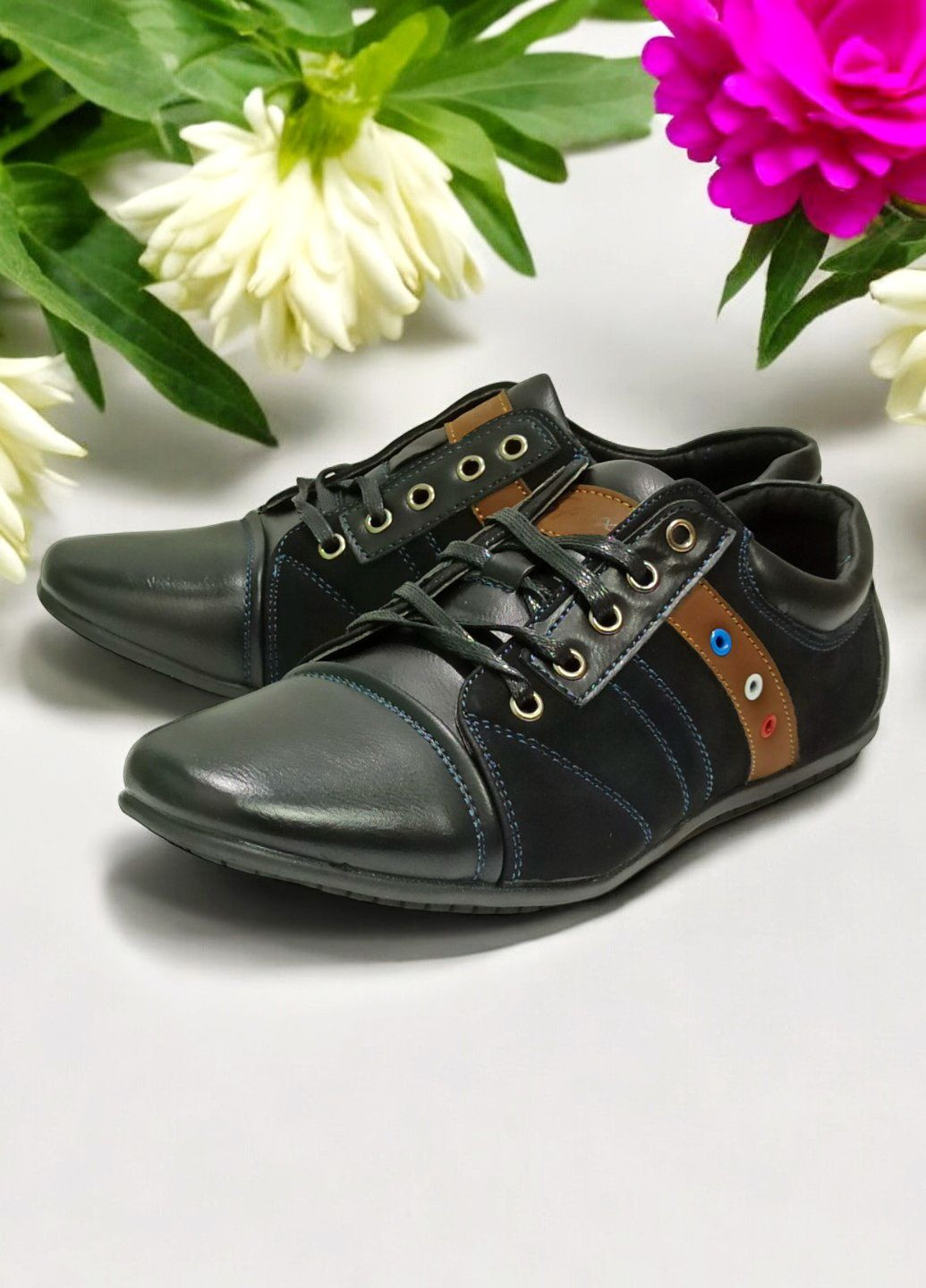 Черные туфли для мальчика в школу классические строгие 6533 черные 36(стелька внутри 24см) со шнурками Paliament