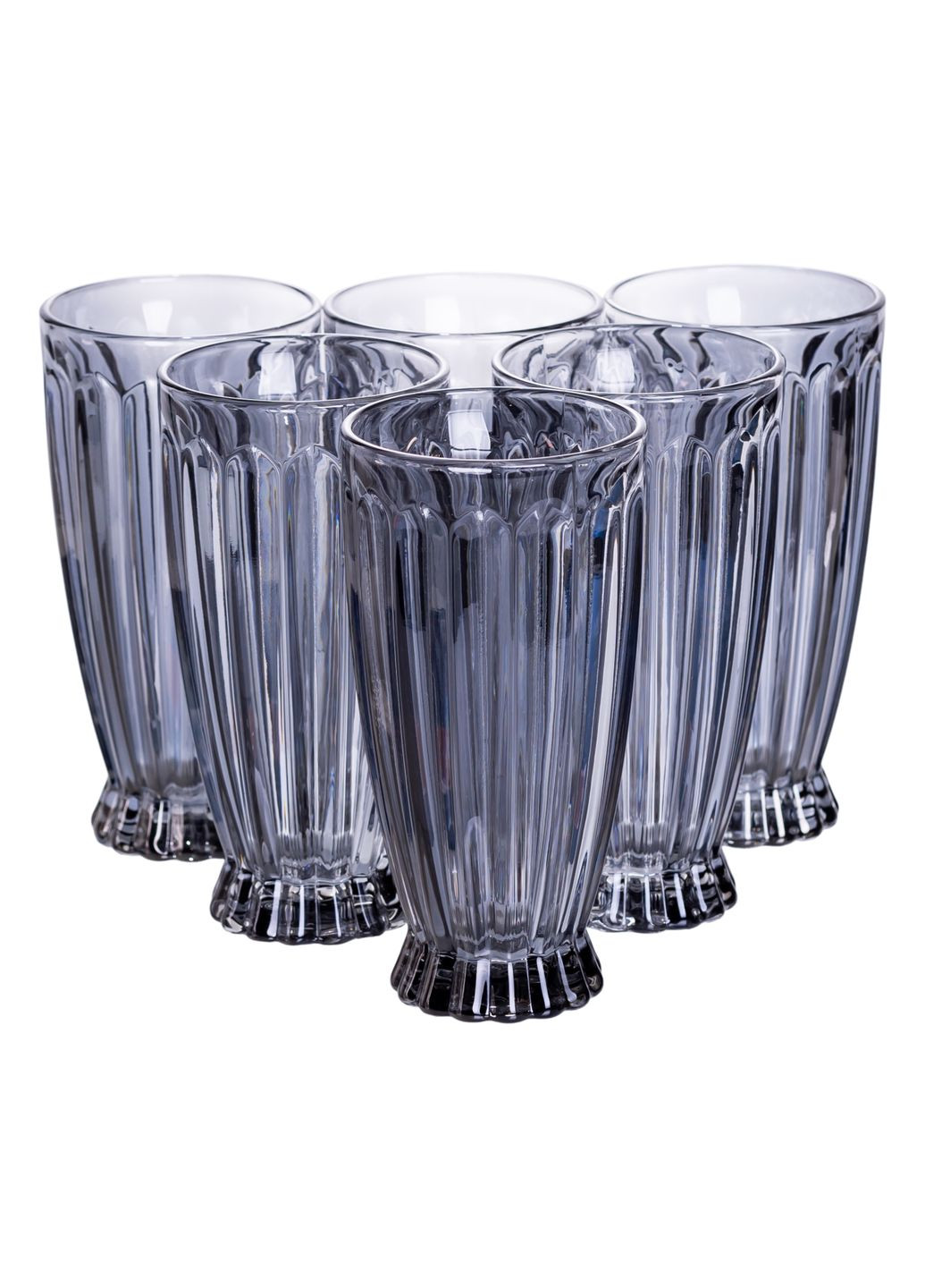 Набір для напоїв глечик та 6 склянок із товстого скла, сірий Yiwu (362355169)