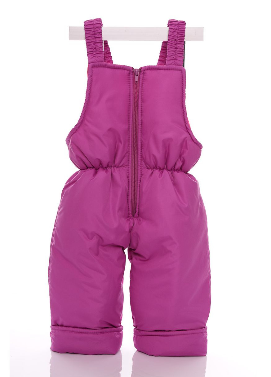 Розовый зимний комбинезон на синтепоне для девочки с принтом сердечек ноль подстежка розовый 86 см (27631) BABYKROHA