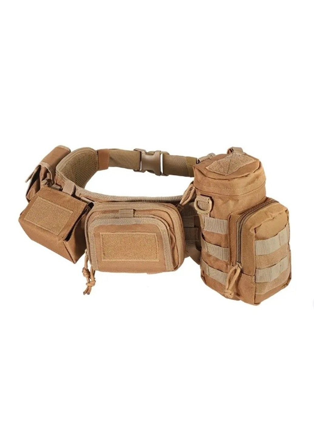 Тактический разгрузочный пояс Yakeda с подсумками и системой Молли Койот No Brand (332634169)