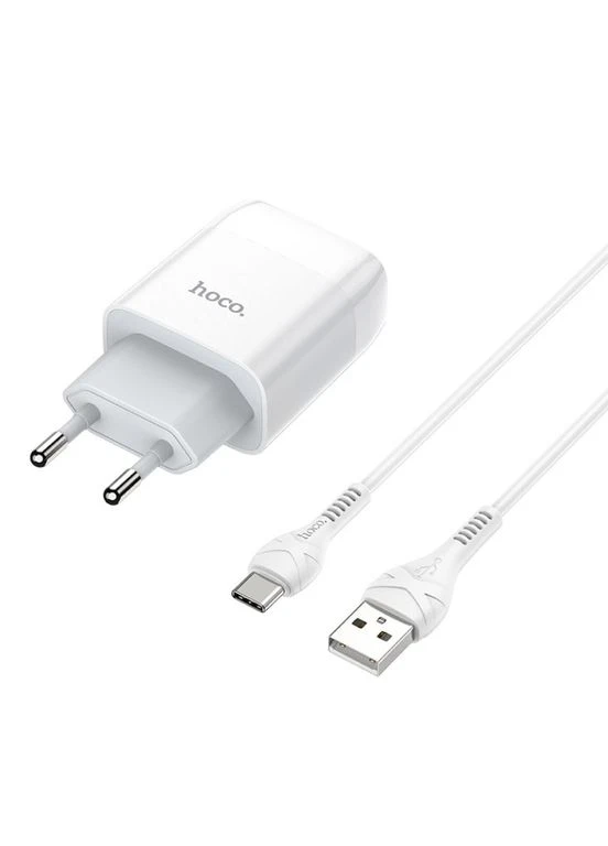 Сетевое зарядное устройство с кабелем C72A Glorious single port charger set(Type-C) 10.5W White (6931474713018) Hoco (388169423)