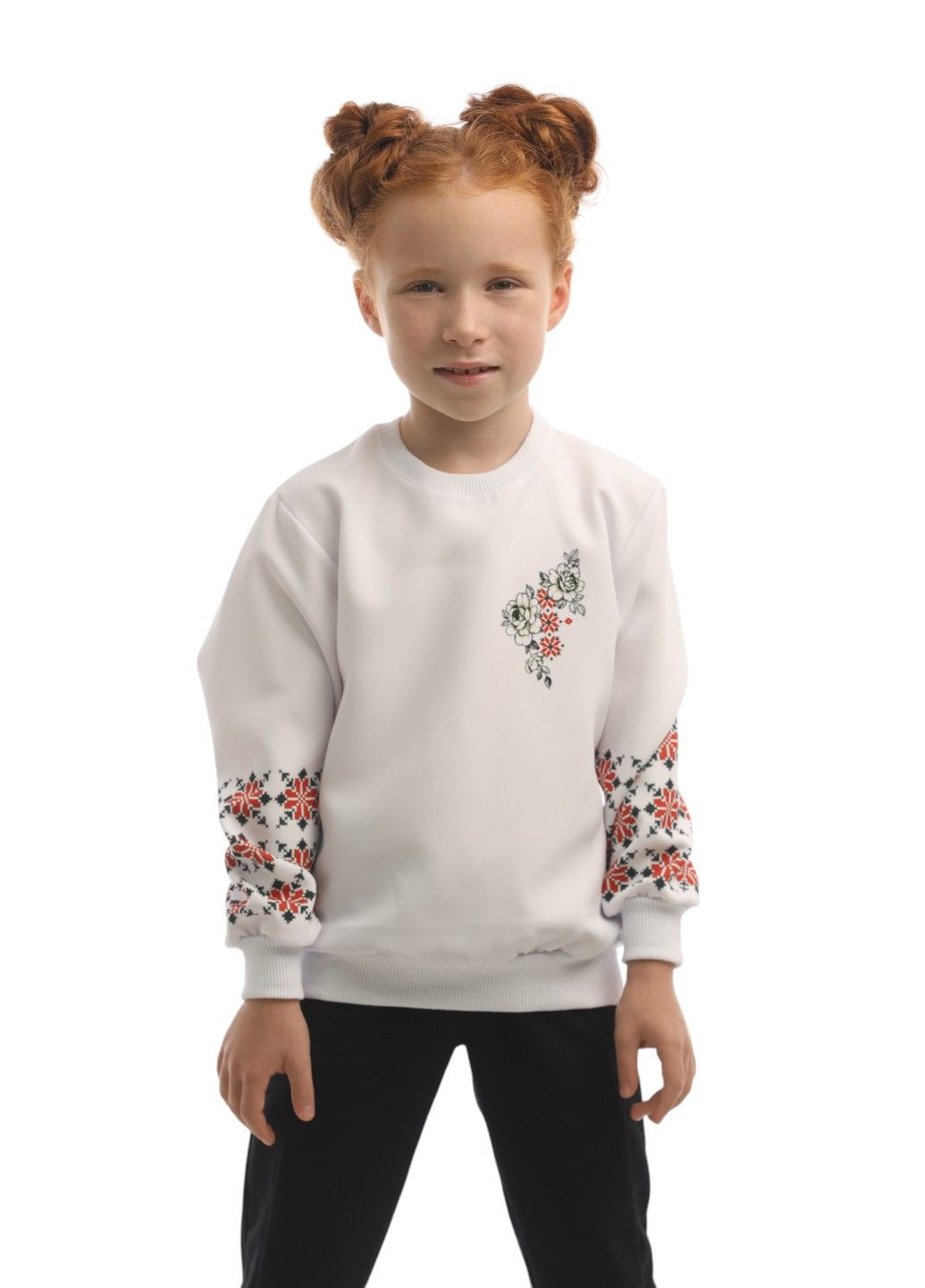 Leka детский свитшот "" №8.12 рисунок белый кэжуал трикотаж