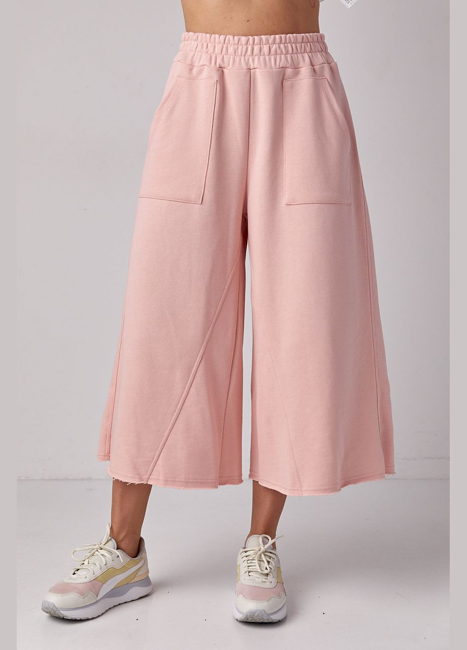 Трикотажные штаны-кюлоты с накладными карманами Liton (297373660)