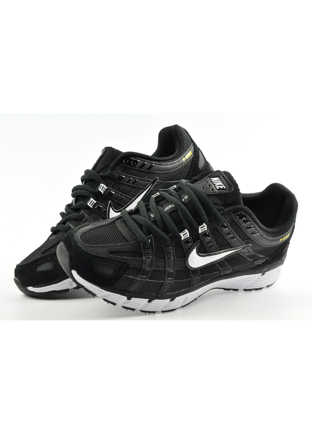 Черно-белые демисезонные кроссовки nike p-6000 мужские No Brand