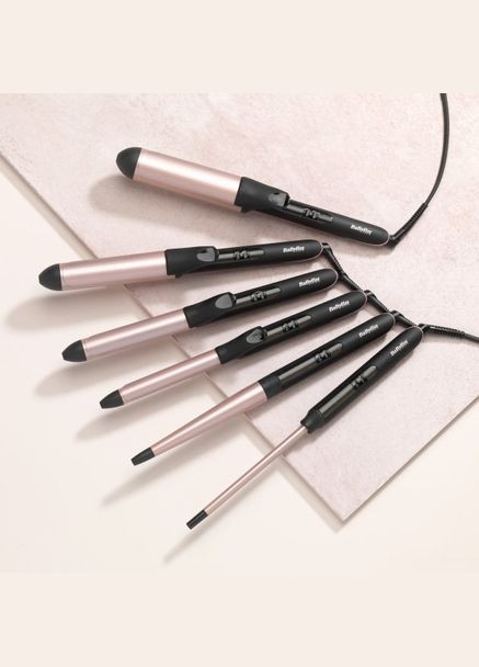 Плойка, конусна, 64Вт, темп.режимів-6, D -13-25mm, 160-210С, кераміка, чорно-золотий BaByliss (322336417)