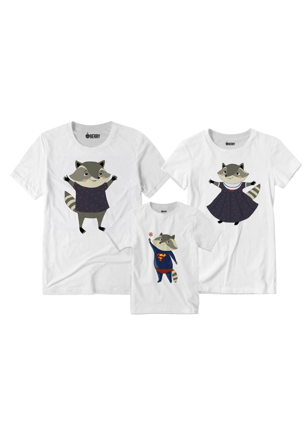 Футболки Фэмили Лук Family Look для всей семьи "Семья енотов" Кавун футболка (316304789)