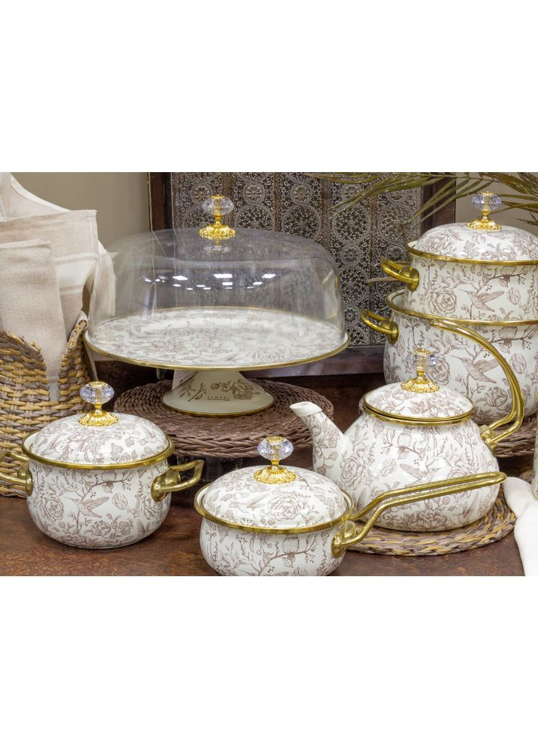 Чайник емальованний "BIRD" з кришкою, 2,2 л Elmani (360403666)