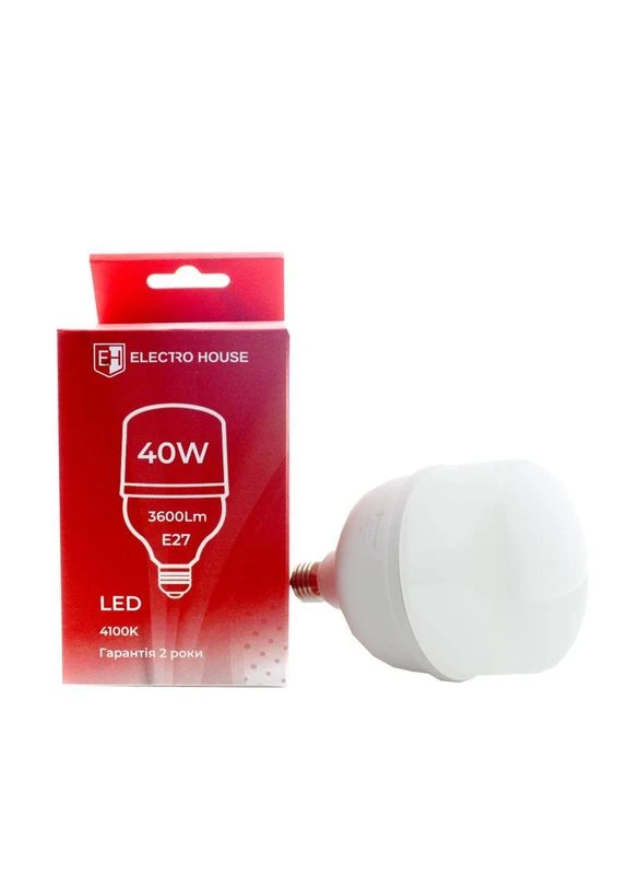 LED лампа Т120 40Вт E27 4100К 3600 Лм 180-260 В Electro House (397818482)