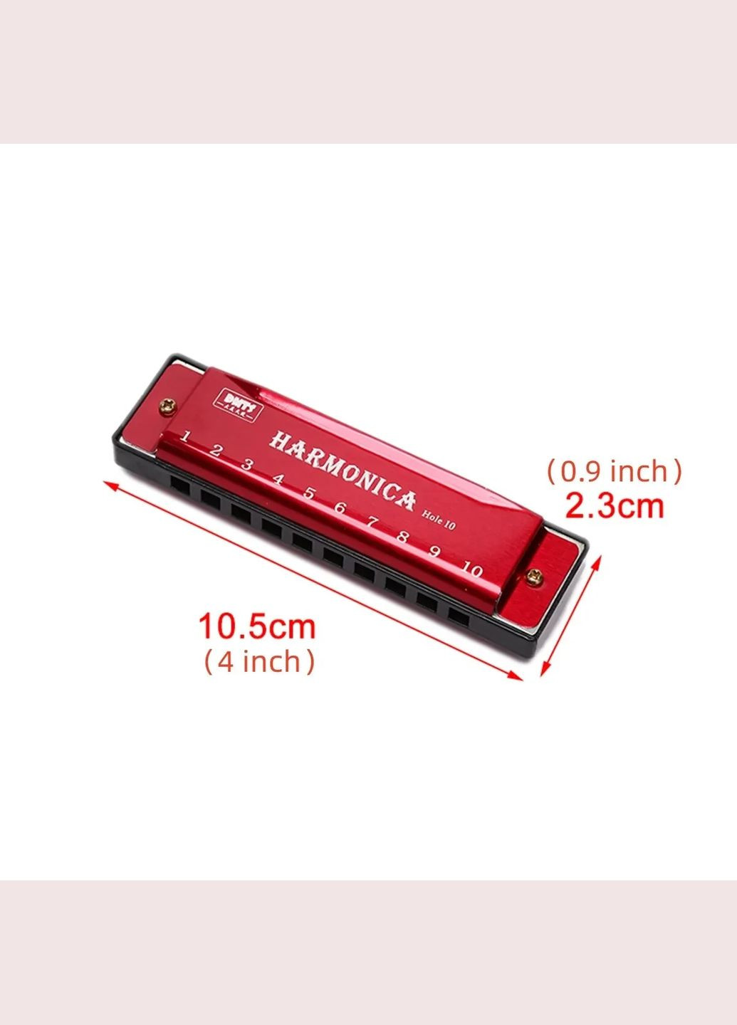 Губна гармошка Harmonica Блюзова Червона No Brand (347641182)