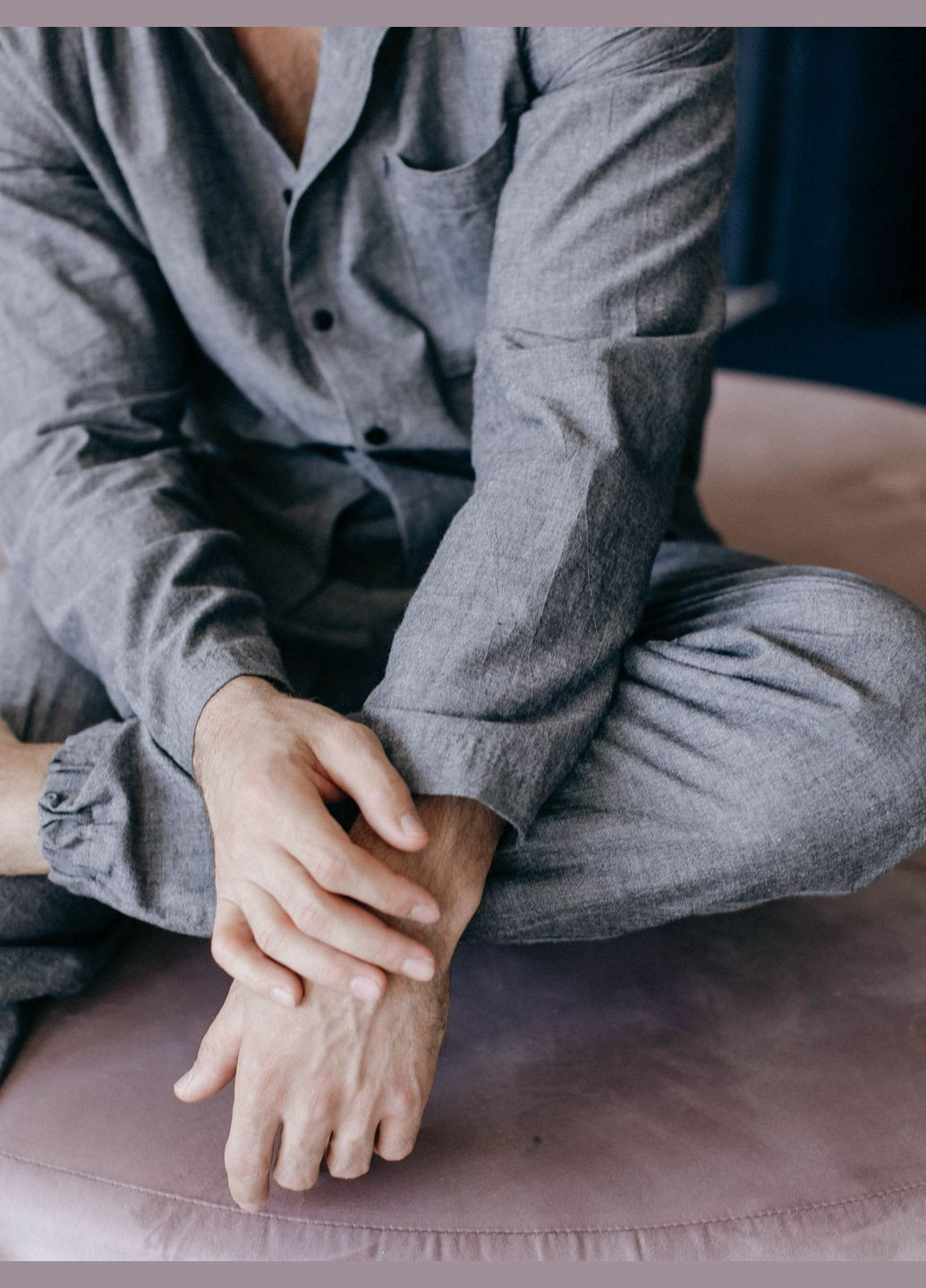 Пижама мужская из вареного хлопка Silver M Leglo (300370433)