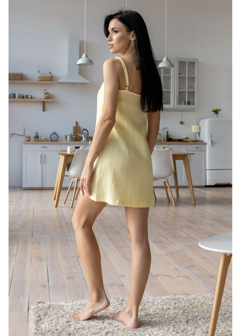 Жіноча сорочка муслінова Нж1807 Жовтий MiaNaGreen (349810163)