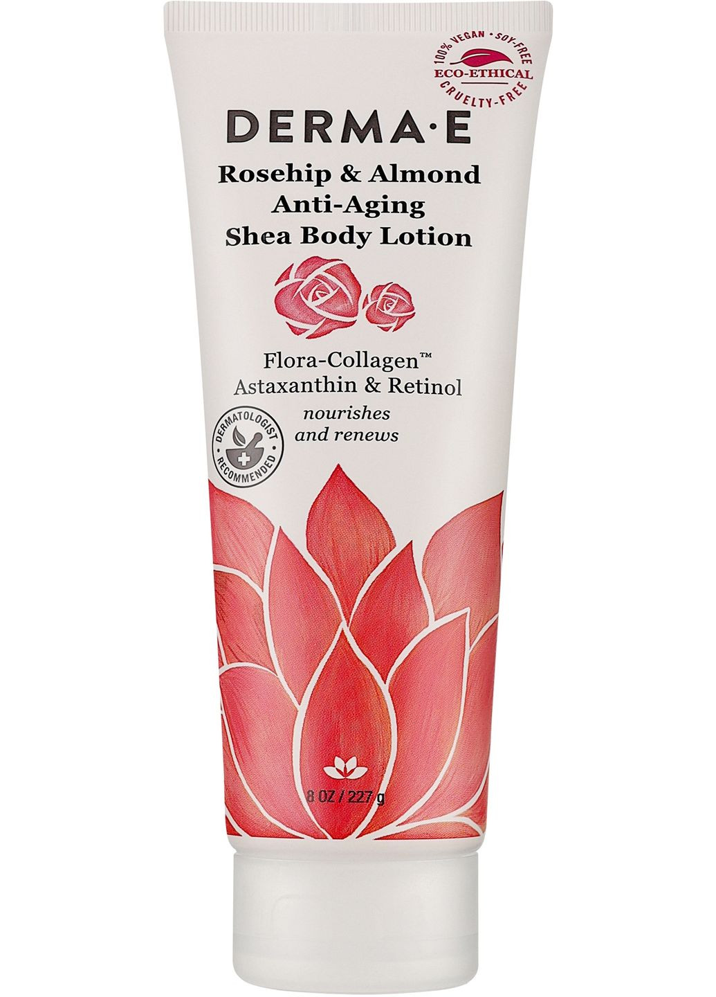 Антивіковий лосьйон для тіла "Шипшина та мигдаль" Rosehip & Almond Anti-Aging Shea Body Lotion 227g (864175-31160868) Derma E (368617385)