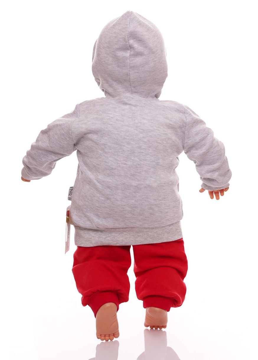 Красный демисезонный костюм тройка для девочки трикотажный цветочки красный 68 см (33593) BABYKROHA