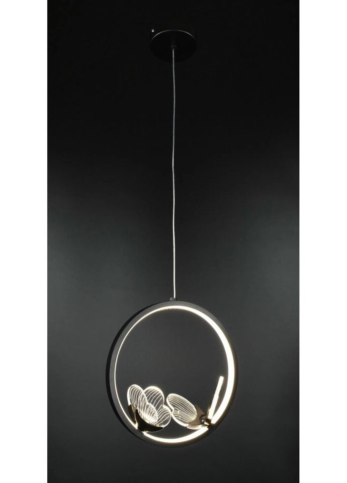 Люстра світлодіодна підвісна LED світильник для квартири на стелю ледве 26507 Чорний 35-200х25х10 см. Sunnysky (324396494)