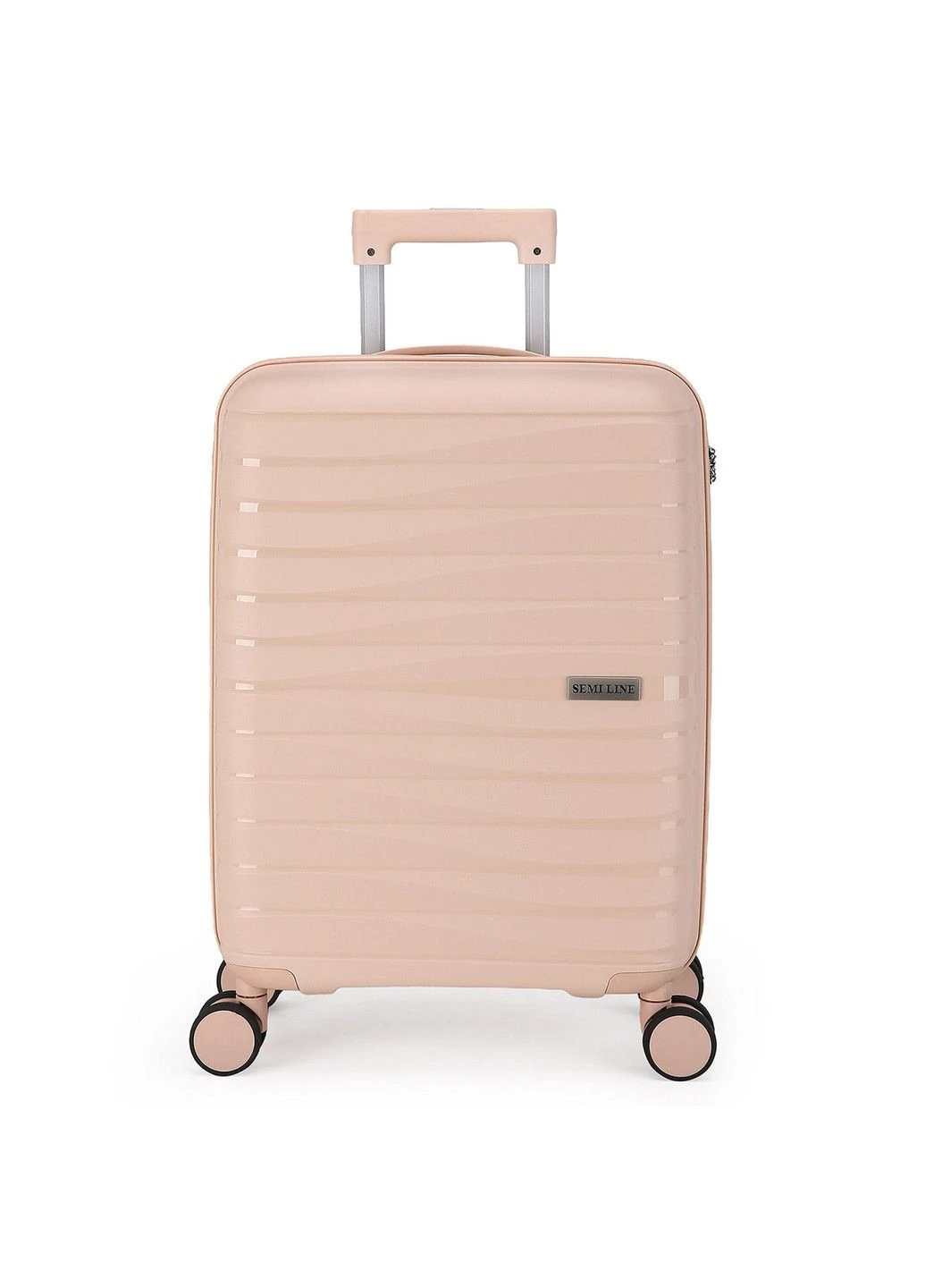 Чемодан 20" (S) 34 л, ручная кладь 53x36x21 см, бежевый Semi Line (402933829)