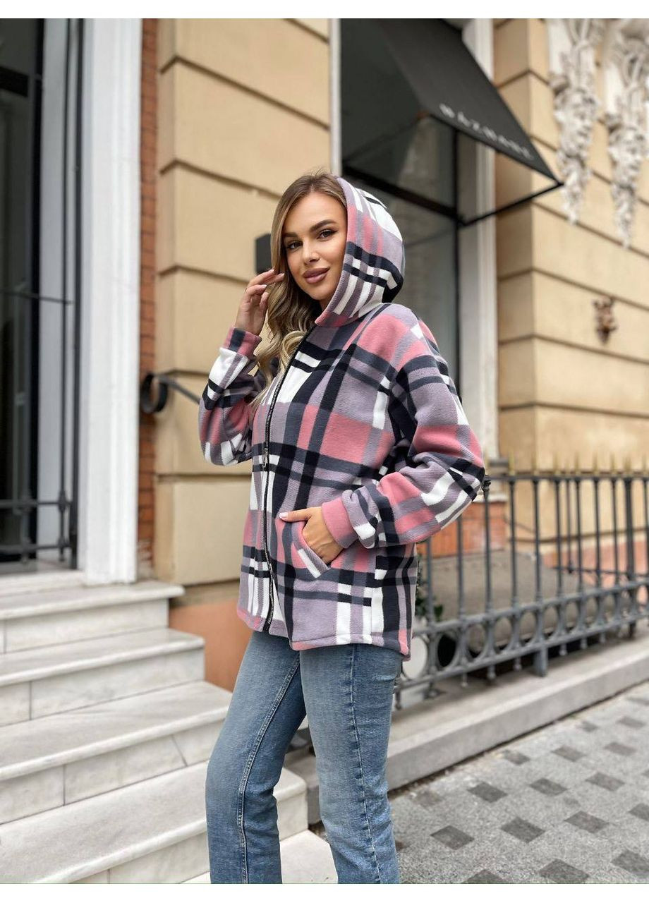 Жіноча кофта-сорочка оверсайз в клітинку MonCher (349453427)