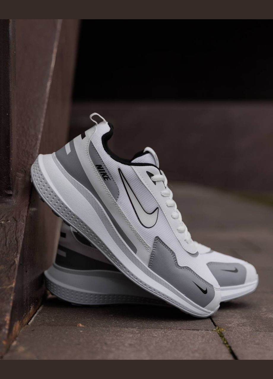 Комбіновані Осінні кросівки чоловічі nike nd No Brand Simple White Grey
