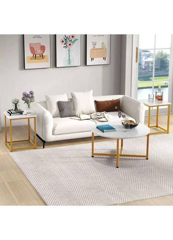 Комплект журнальных столиков Lumen 3 штуки Costway (361952015)