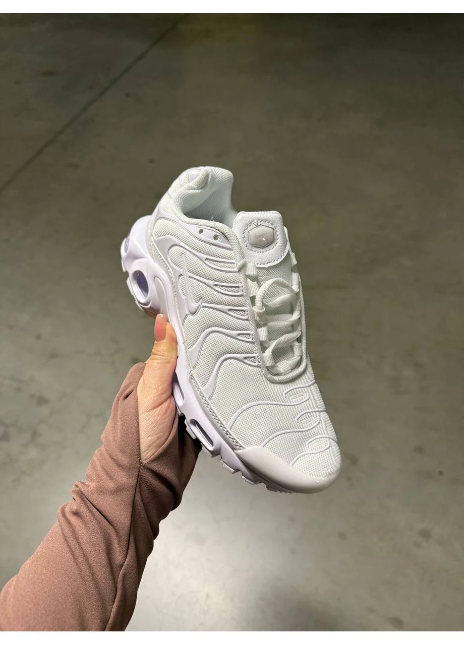 Білі літні кросівки nike tn all white найк тн аір макс плюс No Brand