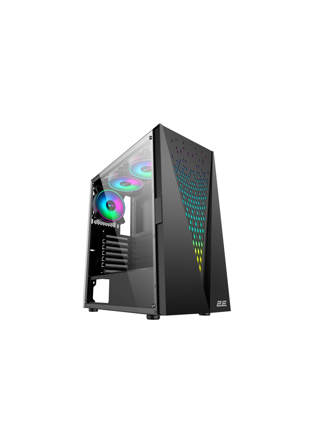 Корпус Galaxy G2055, без БП, 1xUSB 3.0, 2xUSB 2.0, 3x120mm ARGB, ARGB strip, TG Side Panel, ATX, черный 2E Gaming (315406656)